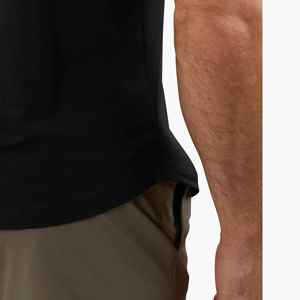 เสื้อทีเชิ๊ตแบบธรรมดาเสื้อทีเชิ๊ตคอกลมมีกระดุมผ่าหน้ามีกระดุมสำหรับใส่ออกกำลังในโรงยิมวิ่งและชุดกีฬาแบบลำลองจากผู้ผลิต - Product Image 5