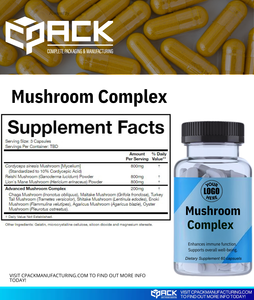 Cápsulas de suplementos dietéticos de complejo de setas de etiqueta privada OEM, excelente calidad, fabricadas en EE. UU. para adultos, Mercado Mayorista - Product Image 4