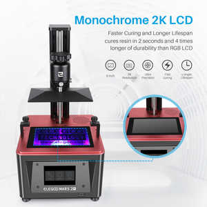 Imprimante 3D à résine ELEGOO Mars 2 Pro 2K haute précision, technologie de moulage SLM SLA pour la construction, le laboratoire, l'usage domestique, imprimante d'étiquettes - Product Image 4