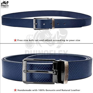 Cinturón de Cuero Genuino para Hombre, Hebilla de Acero, Reversible, Hecho a Medida, Informal, para Vestir, Trabajar, Jeans, Alta Calidad - Product Image 2
