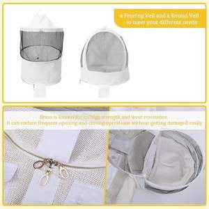 ANDES Traje de apicultura ultra ventilado profesional de 3 capas y traje de abeja de polialgodón Traje de apicultor. - Product Image 2