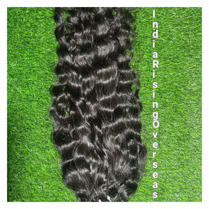 100% paquets de cheveux indiens Remy bouclés naturels de temple bruts Double texture dessinée non traitée Curl défini pour les extensions de cheveux humains - Product Image 2