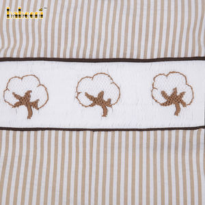 Peto corto sin mangas de algodón con estampado floral y tela seersucker para bebé niño con cierre de botones a presión - BB1677 (Certificado OEKO-TEX) - Product Image 6