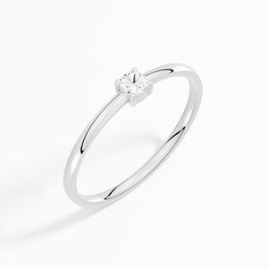 Lab Grown 0,08 CTW Cojín Corte Diamante Solitario Anillo de Compromiso 14K/18K Oro/IGI Certificado Rodio plateado para granel - Product Image 4