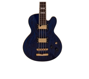 Bajo Eléctrico Solidbody EX-SD de la Marca TopSales, Nuevo, Color Azul Marino con Rayas - Product Image 3