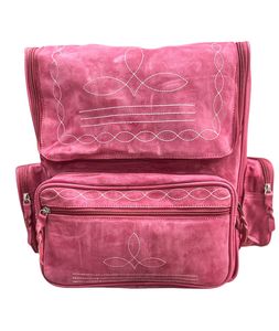 Nouveau best-seller Sac à dos en cuir véritable rose pour couches en daim tendance occidentale faite à la main Produits de qualité supérieure - Product Image 1