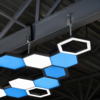 Panneau lumineux LED modulaire hexagonal pour l'éclairage des entrepôts, luminaire pour centre de distribution logistique