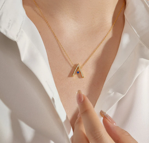 จี้สร้อยคอรูปตัว “A” ประดับเพชรโมอิสซาไนต์ VVS ทองคำแท้ 925 สไตล์ฮิปฮอป - Product Image 3