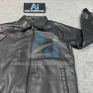 Nueva Chaqueta Avirex de Cuero Genuino de Oveja 100% Negra, Colección de Invierno para Hombre, Color y Talla Personalizados, Chaqueta de Cuero Avirex para Hombre - Product Image 4