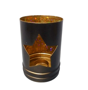 Support votif rond de qualité supérieure T Lite fer/jute nouveau Design pot de bougie de couleur Orange pour la décoration de noël à la main - Product Image 5