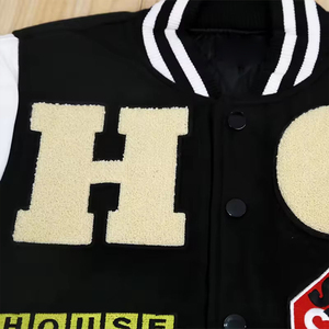 Ventes en gros OEM de patchs brodés, veste de baseball, streetwear, veste universitaire personnalisée pour hommes - Product Image 5