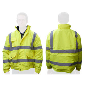 OEM <b>Men</b> Safety Fleece Jacket Hoodie | Warm Reflective Workwear <b>for</b> Construction & Outdoor Winter Use - Product Image 4