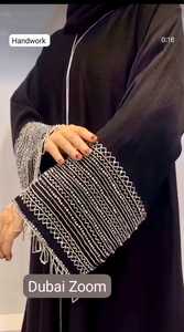 ชุดเดรสมุสลิมแบบดั้งเดิมของผู้หญิงชุดเดรสอาบายาใส่ทำงานด้วยมือสไตล์ทางการดูไบ - Product Image 2