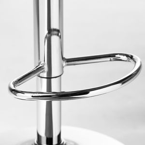 MF090 Contemporary Swivel <b>Bar</b> <b>Stool</b> Simple Design with Height <b>Adjustment</b> and Backrest PU Material Stainless Steel Frame - Product Image 4
