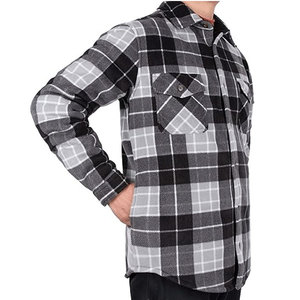 Custom Logo Unisex <b>Sherpa</b> Fleece <b>Lined</b> Formal Winter <b>Shirt</b> Jacket Windproof High Quality - Product Image 4