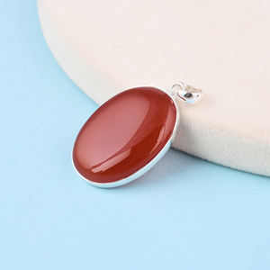 จี้เงินแท้ 925 พลอยคาร์เนเลียนธรรมชาติ - Product Image 3