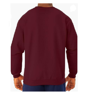Sweat-shirt à col rond surdimensionné 100% coton pour hommes avec logo personnalisé de haute qualité, couleur unie, polyester/coton lavé brodé - Product Image 3