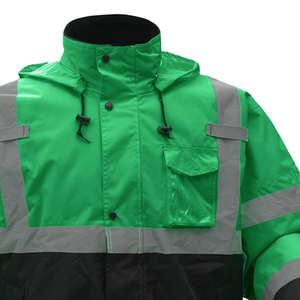 Chaqueta de Alta Visibilidad con Bolsillos, Ropa de Trabajo Reflectante, Chaquetas de Seguridad Impermeables para Trabajo al Aire Libre - Product Image 3