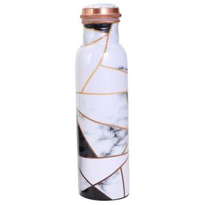 Bouteille d'eau en cuivre imprimée verte artistique, bouteille d'eau en métal traditionnelle faite à la main pour les mariages, les fêtes, les entreprises - Product Image 5