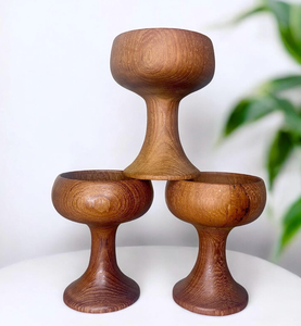 แก้วไวน์ค็อกเทลทำจากไม้ดีไซน์ทันสมัยแก้วดื่มเครื่องดื่มธรรมชาติทำด้วยมือแก้วที่น่าสนใจใหม่ - Product Image 3