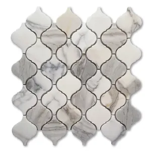 G892XH กระเบื้องโมเสคหินอ่อน calacatta ทอง calacatta แผ่นหินอ่อนสีขาวทันสมัยแผ่นโคมไฟหินอ่อนแผ่น honed ขัดเงาสำหรับใช้ปูพื้น - Product Image 1