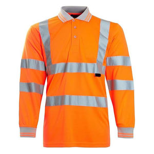 High Visibility Custom Made OEM High Visibility Reflective Safety <b>Polo</b> Shirt Construction Work Shirts with Pocket Stand Collar - Product Image 4