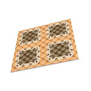 Nouvelle arrivée carreaux de sol en céramique pour carreaux d'impression Galicha Surface brillante tapis de couleur marron se ressemblent carreaux pour le ménage