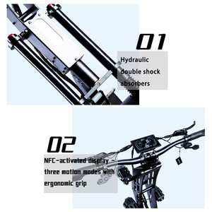 BEST CLEAN Trottinette pliable à double moteur 10000W 72V40A, trottinette électrique puissante, vitesse rapide - Product Image 5