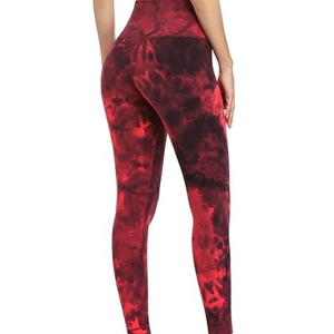 Pantalones de Yoga de fitness de cintura alta en forma de V sólidos para mujer personalizados Leggings de entrenamiento Push Sports 2PCs - Product Image 3