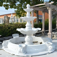 Moderner geschnitzter Marmorbrunnen für den Außenbereich, umweltfreundlich, langlebig mit lebenslanger Garantie für historische Gärten, Museen und Wahrzeichen