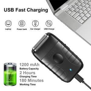 Tondeuse à barbe professionnelle sans fil à lame en T, kit complet pour homme, rasoir électrique à grille avec batterie - Product Image 2