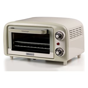 Horno Eléctrico de Convección de Acero Inoxidable Beige Vintage de 10 Litros (800W), Fácil de Limpiar, Multiusos, con Termostato Ajustable para Exteriores - Product Image 1