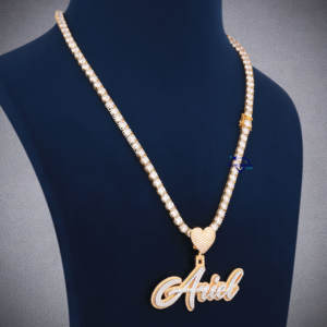 Luxury Diamond Pendant VVS Lab Grown Diamond 925 Sterling Silver <b>Bride</b> Jewelry Tennis Necklace with Pendant For Women - Product Image 2