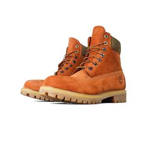Botas de Senderismo Impermeables de Cuero Premium Naranja 6 para Hombre, Cómodas, Ligeras, Transpirables, Estilo Táctico, Malla de Goma - Product Image 2