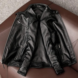 Chaqueta de Cuero para Hombre de Color Sólido con Diseño Personalizado, Servicio OEM para Invierno, Estilo Urbano, Patrón de Letras, Secado Rápido y Transpirable - Product Image 3