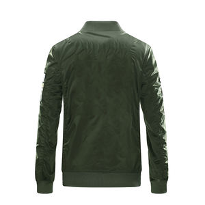 Blouson Bomber Unisexe en Toile à Col Montant Zippé de Haute Qualité Marque Privée Hiver Respirant Style Urbain - Product Image 2