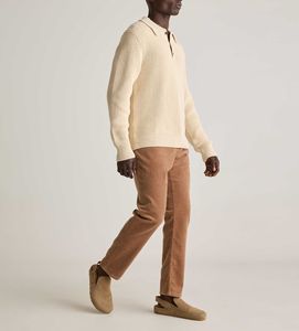 Logo brodé personnalisé Nom de marque Designs Coton/Fibre de bambou Pull tricoté à manches longues solide pour hommes Séchage rapide Haut - Product Image 2