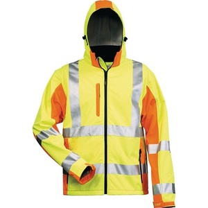 <b>High</b>-<b>Visibility</b> Yellow/Orange JIM <b>Softshell</b> <b>Jacket</b> Promotional Hoodies & Sweatshirts - Product Image 1