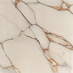 CARRELAGES DE SOL EN PORCELAINE ÉMAILLÉE POLI 600MM X 600MM CARRELAGES DE SOL DE LUXE À HAUTE BRILLANCE INTÉRIEURS DE HAUTE QUALITÉ ALDO GRIS OR - Product Image 4