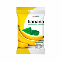 Topkwaliteit Gemaakt In Vietnam Ecovita Premium Exportkwaliteit Beste Prijs Zachte Gedroogde Banaan 100G
