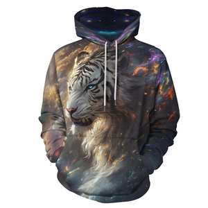 Sudadera con capucha de impresión digital 3D personalizada para hombre, nueva y elegante Sudadera con capucha básica de ajuste regular de gran tamaño para hombre - Product Image 2