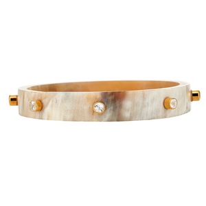 Estilo antiguo hecho a mano diamante Natural latón diseño religioso regalo de Navidad mejores brazaletes de moda en pulsera de Color de cuerno - Product Image 3