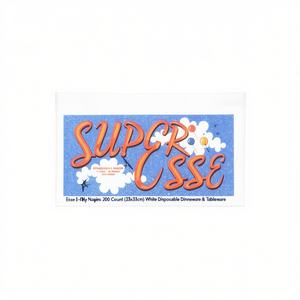 Essebidue Juego de Servilletas Desechables de 1 Capa, 200 Unidades (33x33cm), Blancas, Vajilla y Artículos de Mesa Desechables, Código de Producto 400200 - Product Image 2