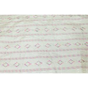 Tissu géométrique TRILOKI multicolore jacquard brodé en soie brute poly 44x38 pour la confection de sacs, le bricolage et la création de mode - Product Image 2
