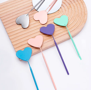 Haute Qualité Papillon Lash Extension Miroir Carte Boîte Accessoires Maquillage Outil Cils avec Noir En Acier Inoxydable Blanc Miroir - Product Image 2