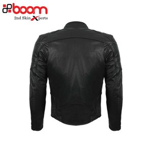 Chaqueta de moda de cuero de piel de vaca de secado rápido transpirable para hombres profesionales estilo de motocicleta de invierno precio barato - Product Image 3