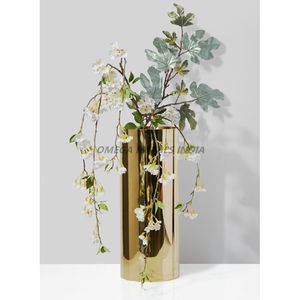 Vases en métal en gros d'usine, ensemble dans une magnifique couleur gris marbre, avec une forme ronde élégante et une finition lisse pour une décoration moderne - Product Image 3