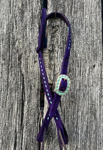 Cabezal de caballo de nailon mecanizado a mano occidental duradero, brida ajustable con diseño tallado floral, venta de exportación desde la India - Product Image 4