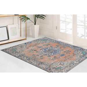 Vintage Style Printed Rug: Chenille, Home <b>Decor</b>, <b>Cool</b>, Floral, Bohemian,Chenille Rug - Product Image 1