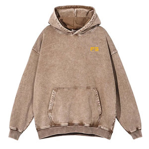 Vente flash - Sweat à capuche pour homme au design unique, effet délavé, coupe unie, hiver, écologique, coupe-vent, respirant, durable, en coton et polyester - Product Image 1